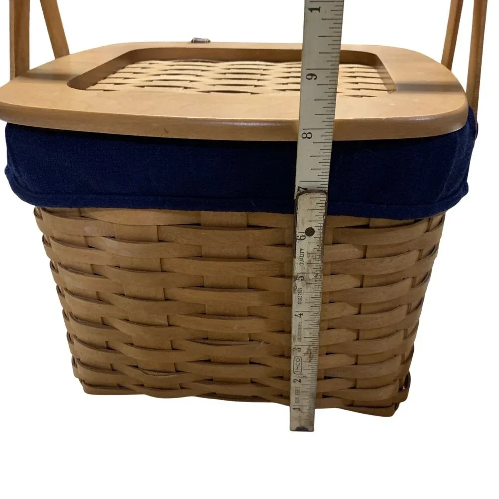 Longaberger‎ 2002 Weekender Basket Blue Fabric Liner, Protector & Insert